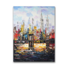 Colorful Cityscape Contemporary Art Paintings for Decoration